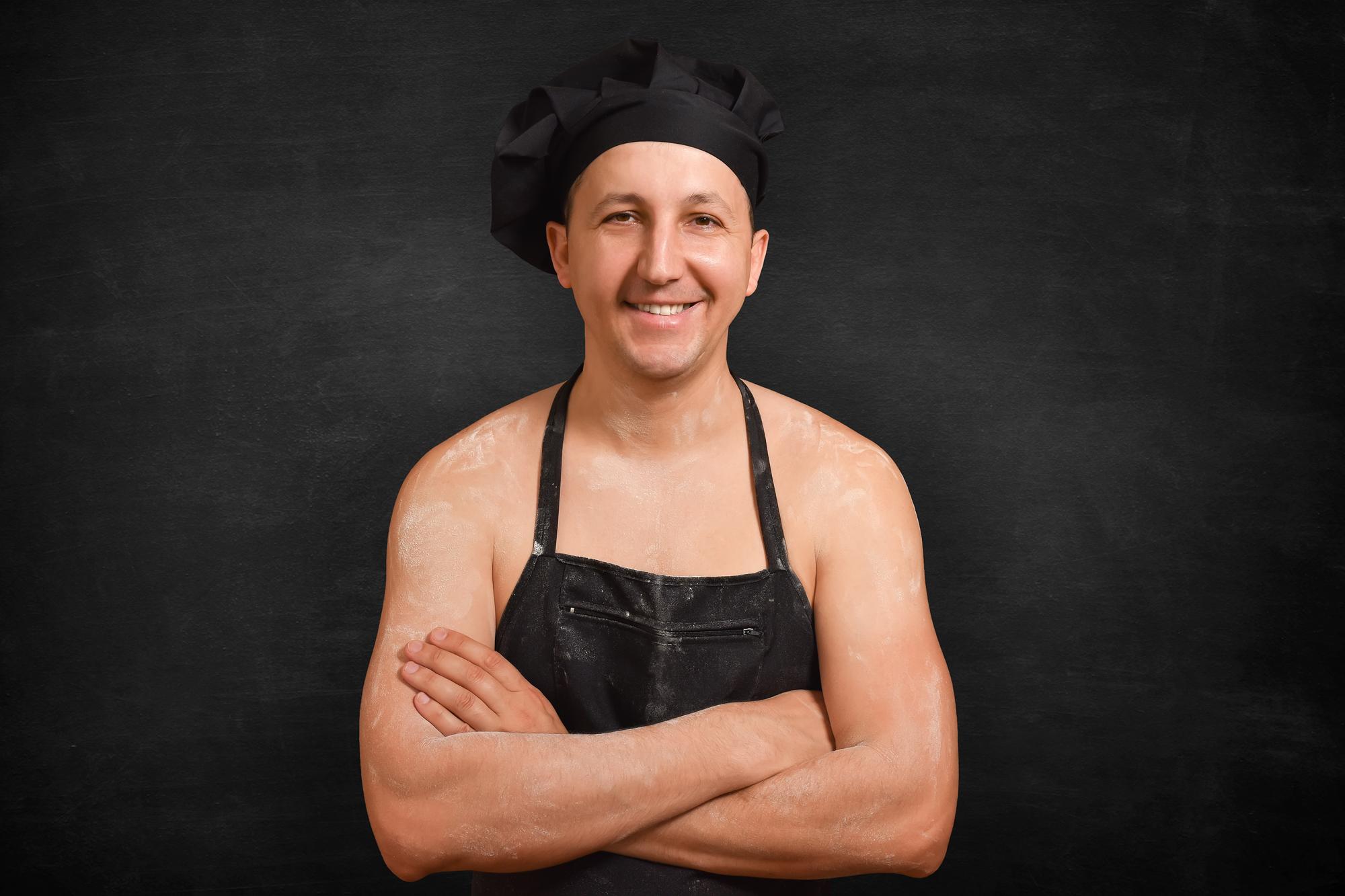 portrait of head chef in neutral apron