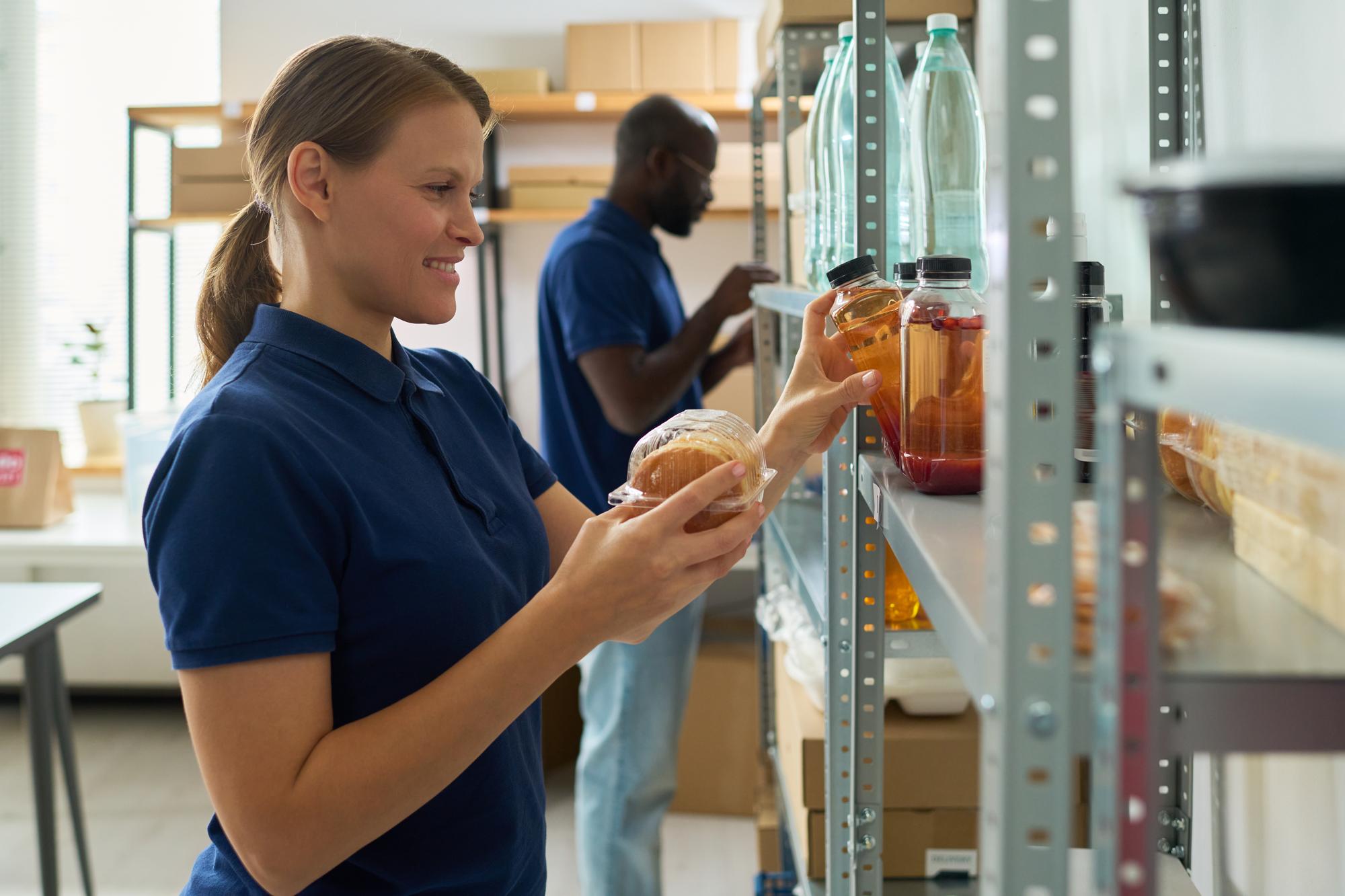 food safety specialist checking labels